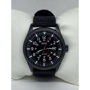 Infantry MDC Men's Black Nylon Band Analog Dial Quartz Genuine Wrist Watch RQ645